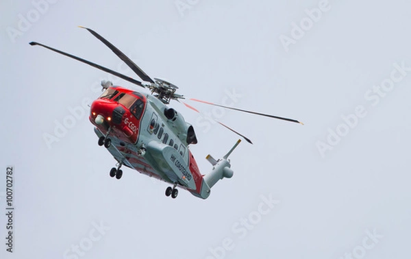 Fototapeta UK coastguard helicopter