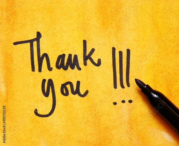 Fototapeta thank you message