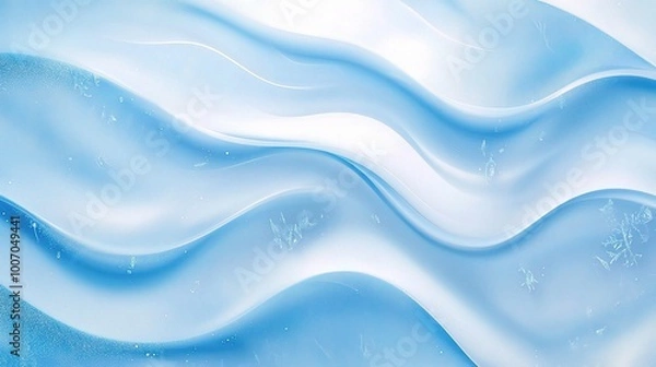 Fototapeta Soft Blue Waves Abstract Background Design