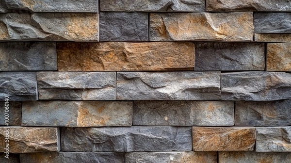 Fototapeta Natural stone wall with a stunning granite texture ideal for architectural and design projects