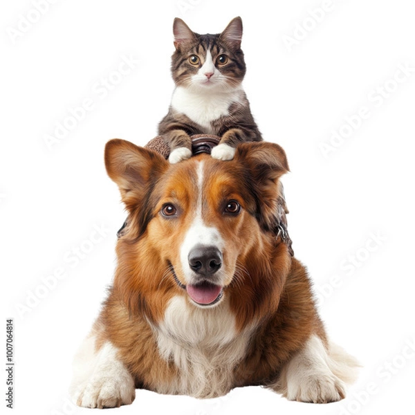 Obraz Joyful Companionship Unleashed transparent background