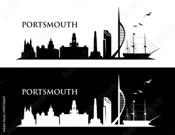 Obraz Portsmouth UK skyline