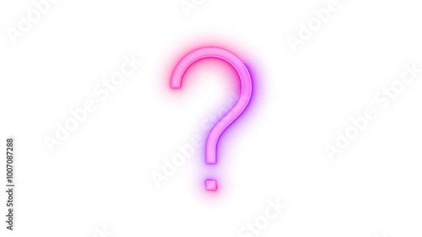 Fototapeta Glowing symbol icon, Neon icon help symbol  transparent background