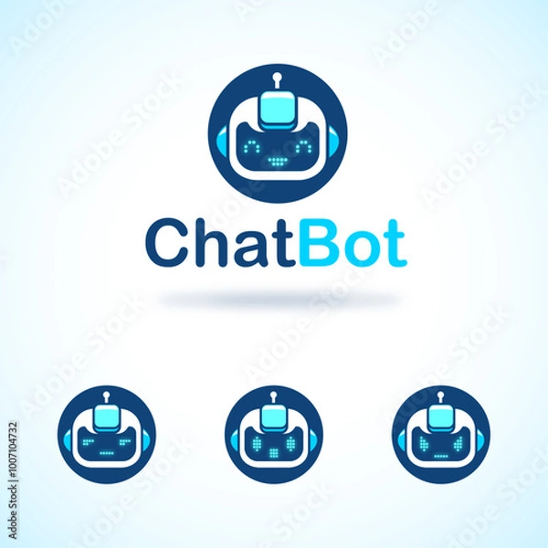 Fototapeta Chatbot logo template