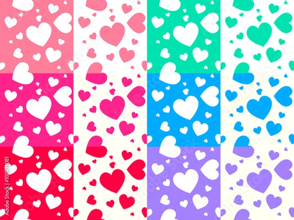 Fototapeta Colorful heart pattern