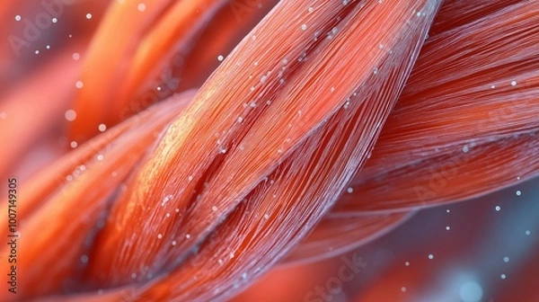 Fototapeta trigger point in a muscle fiber, highlighting its striated appearance