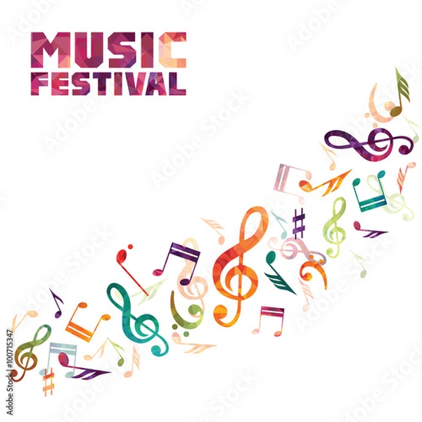 Fototapeta Music background. Vector illustration