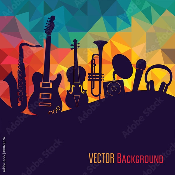 Obraz Music background. Vector illustration