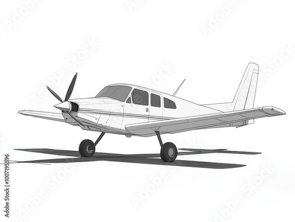 Fototapeta airplane isolated on white