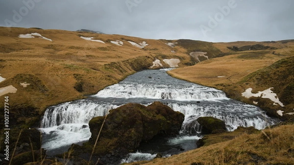 Obraz waterfall Skogafoss - river Skogaa