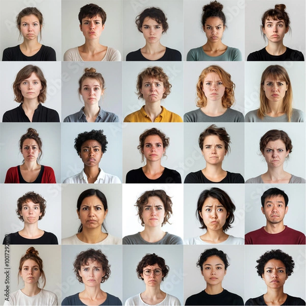 Fototapeta Upset Face Headshot Portraits