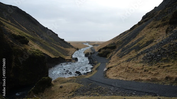Obraz waterfall Kvernufoss -river Kverna