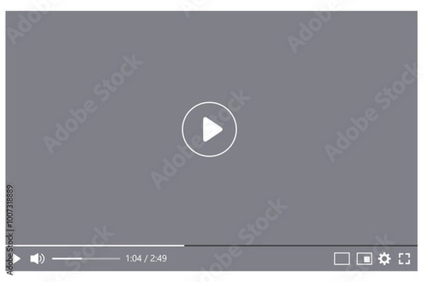 Obraz Modern gray online media player.