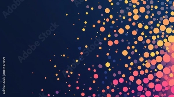 Obraz Bright and Cheerful Abstract Design with a Dotted Aesthetic