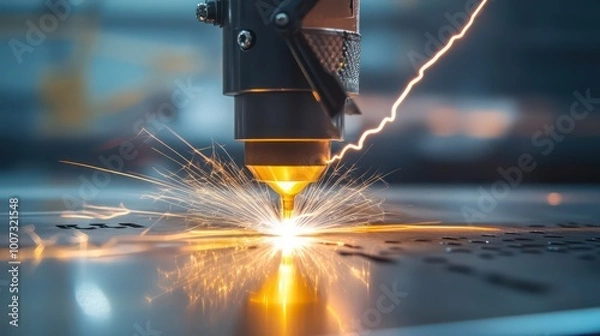 Obraz Industrial Cutter in Action