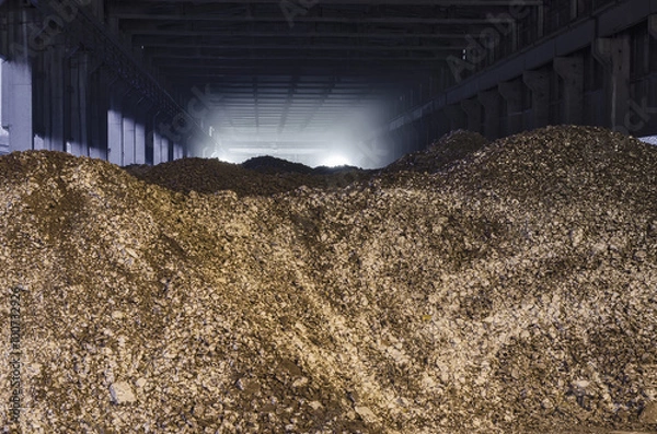 Obraz Black coal heap background. Mining concept.