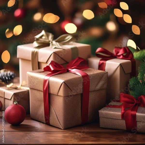 Fototapeta クリスマスプレゼント