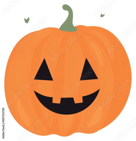 Fototapeta Halloween pumpkin with carved face
