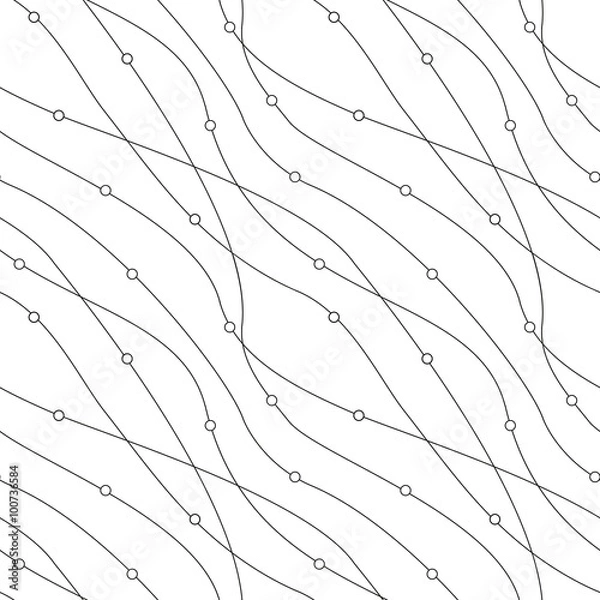 Fototapeta Seamless pattern of thin lines.