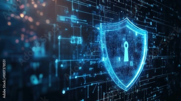 Fototapeta Digital Shield Protection Concept