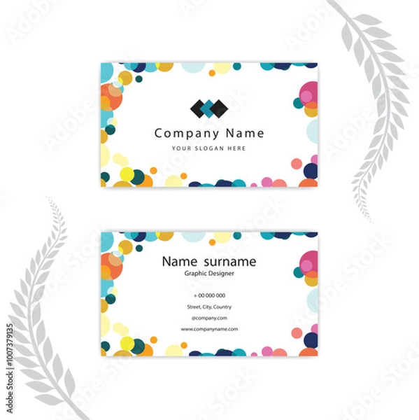 Obraz Print Abstract business card template.