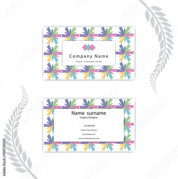 Obraz Print a Personal business card template with a modern design.