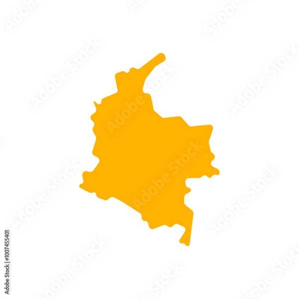 Fototapeta colombia country map border vector icon illustration