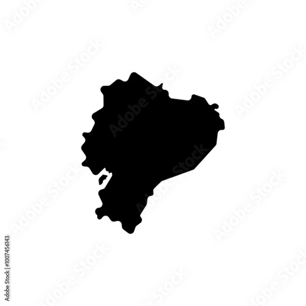 Obraz ecuador country map border vector icon illustration