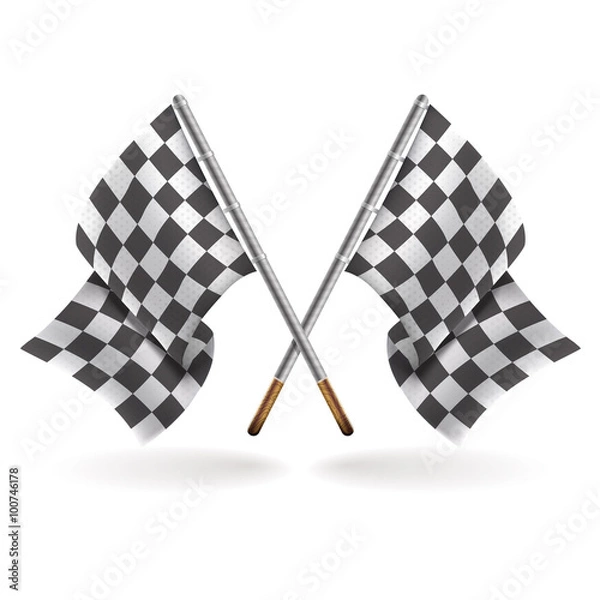 Obraz Racing formula 1 flags isolated on light background