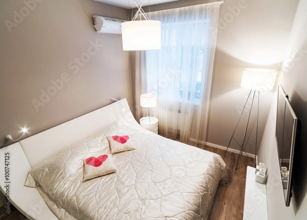 Obraz Interior design: Big modern Bedroom