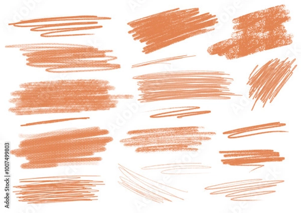 Obraz Set de ratures au crayon à papier