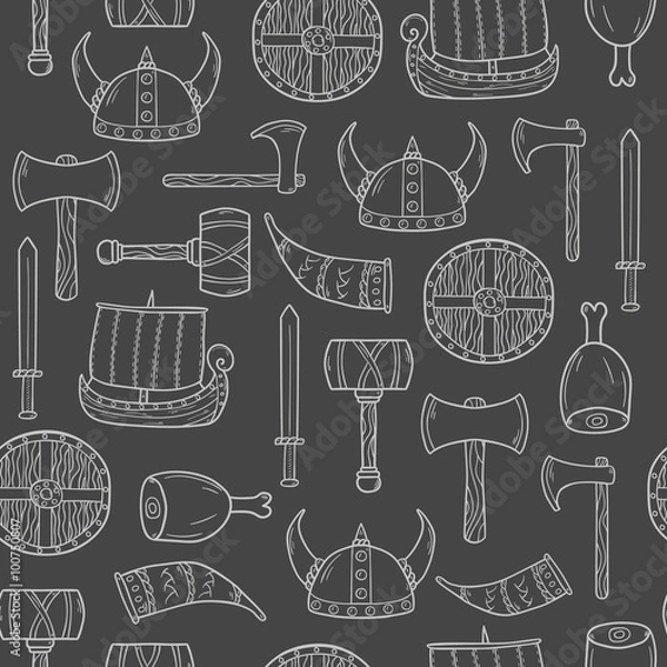 Obraz Bezproblemowe tło Wikingów