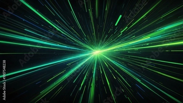 Obraz neon green abstract speed ray background, aesthetic finish
