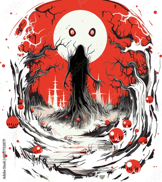 Fototapeta background design with scary theme