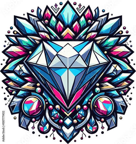 Obraz abstract diamond stone design