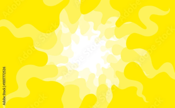 Fototapeta ふわふわ、あたたかい、不思議なイメージの黄色い壁紙・背景イラスト