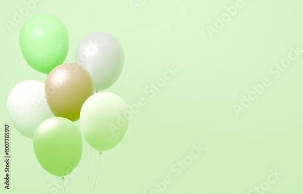 Fototapeta 背景素材_風船_緑