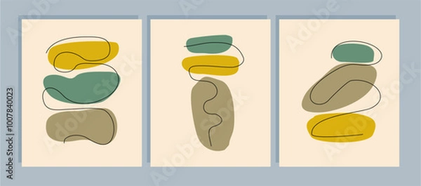 Fototapeta Set organic abstract shape background, abstract shape element, modern organic element, organic abstract shape template