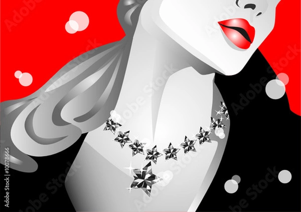 Obraz donna con collana