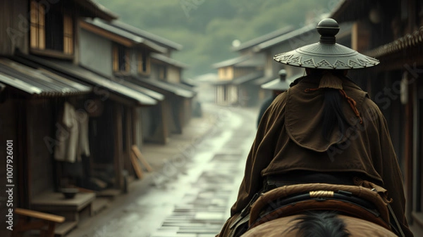 Obraz AI image generate Japanese warriors of the feudal era