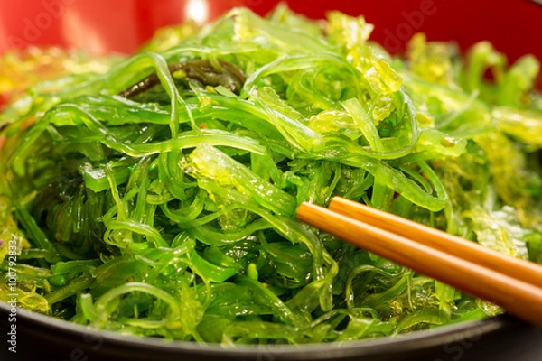 Obraz Algensalat mit Stäbchen