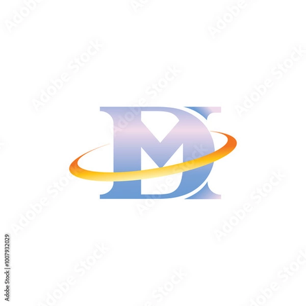 Fototapeta DM logo initial design template company vector