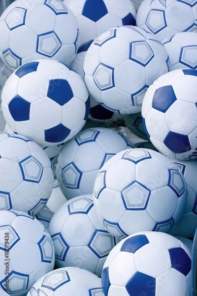 Obraz Soccer balls background.