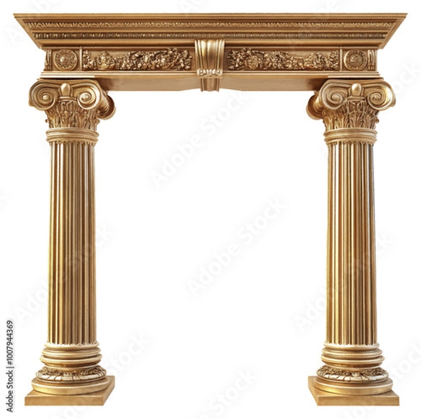 Obraz Gold roman arch columns