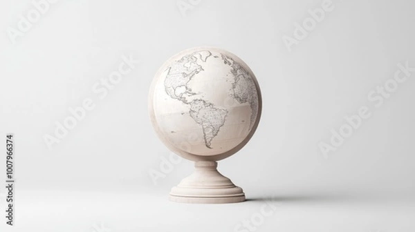 Fototapeta Vintage Globe Showcasing the Old World Journey