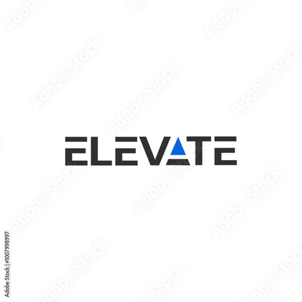 Obraz Elevate logo typography in simple and modern style. 
