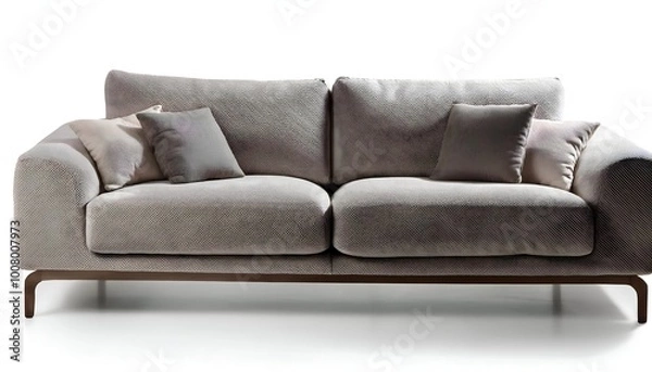 Obraz Modern Sofa Furniture Isolated on White Background