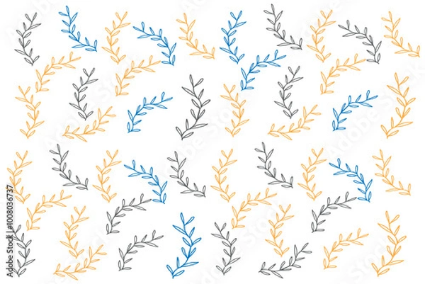 Fototapeta elegant botanical seamless pattern for stylish designs