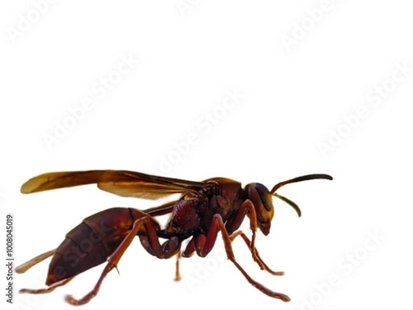 Obraz paper wasp on white background