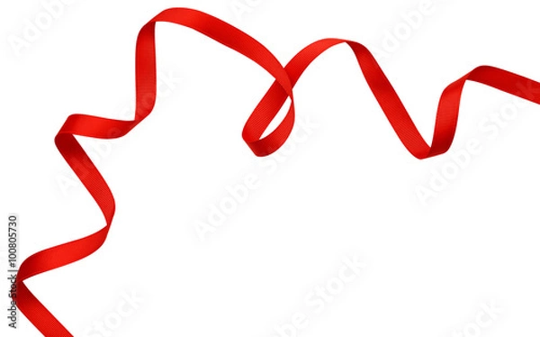 Fototapeta Red silk ribbon